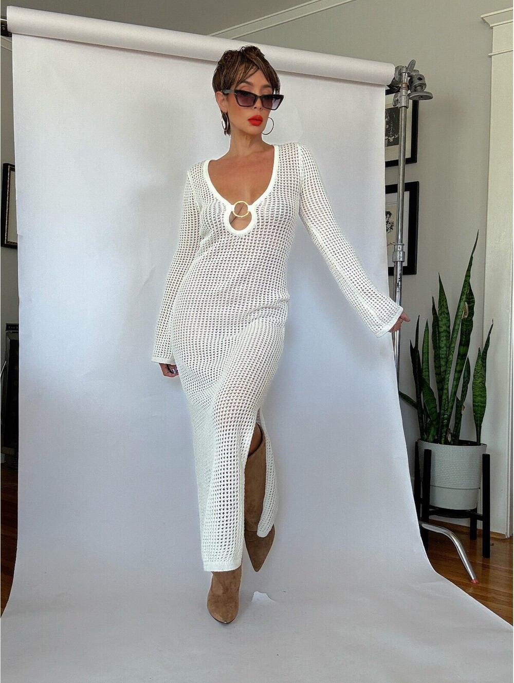 Vintage Y2K Crochet Dress